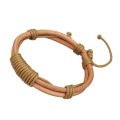 Minimalistisches Ausblenden Seil Lederarmband, handgefertigte Armreif Paar Leder Seil Armband